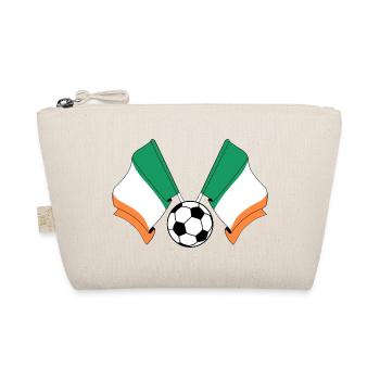 Two Irish flags with a football Ireland - Organic Pouch - nature - Front
