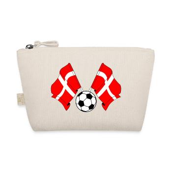 Deux drapeaux danois croisés Football Danemark - Trousse biologique - nature - Devant