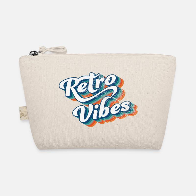 Retro Vibes: Elegant Vintage Font Art Organic Pouch