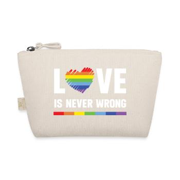 Mois de la fierté LGBT - Love is Never Wrong - Trousse biologique - nature - Devant