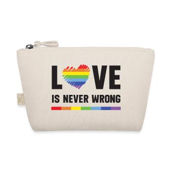 Mois de la fierté LGBT - Love is Never Wrong - Trousse biologique - nature - Devant