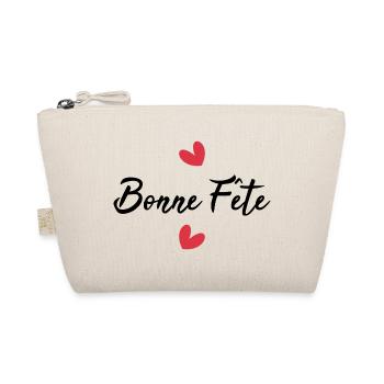 DAD. FATHER'S DAY. HAPPY FATHER'S DAY. HAPPY BIRTHDAY. - Organic Pouch - nature - Front