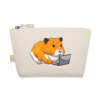 Hamster Laptop - Organic Pouch - nature - Front