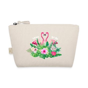 Team bride flamingo tropical - Organic Pouch - nature - Front