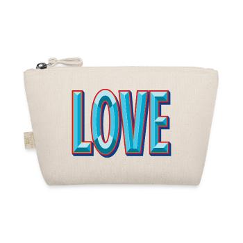 LOVE 3D cutout - Organic Pouch - nature - Front