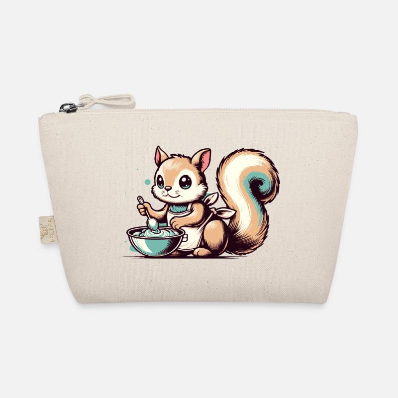 Cute cartoon squirrel baking cake Organic Pouch