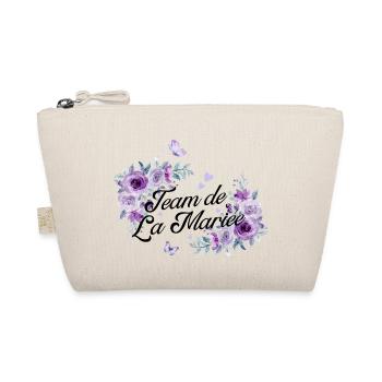Lila Blumen Braut Team - Bio-Täschchen - Natur - Vorne