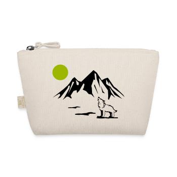 Wolf Full Moon - Organic Pouch - nature - Front