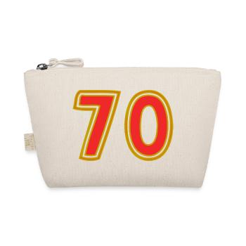 70. 70 YEARS. 70th ANNIVERSARY. 70 YEARS ANNIVERSARY. - Organic Pouch - nature - Front