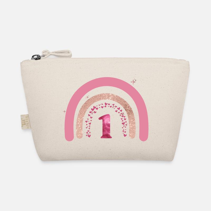 1e anniversaire rainbow rose Trousse biologique