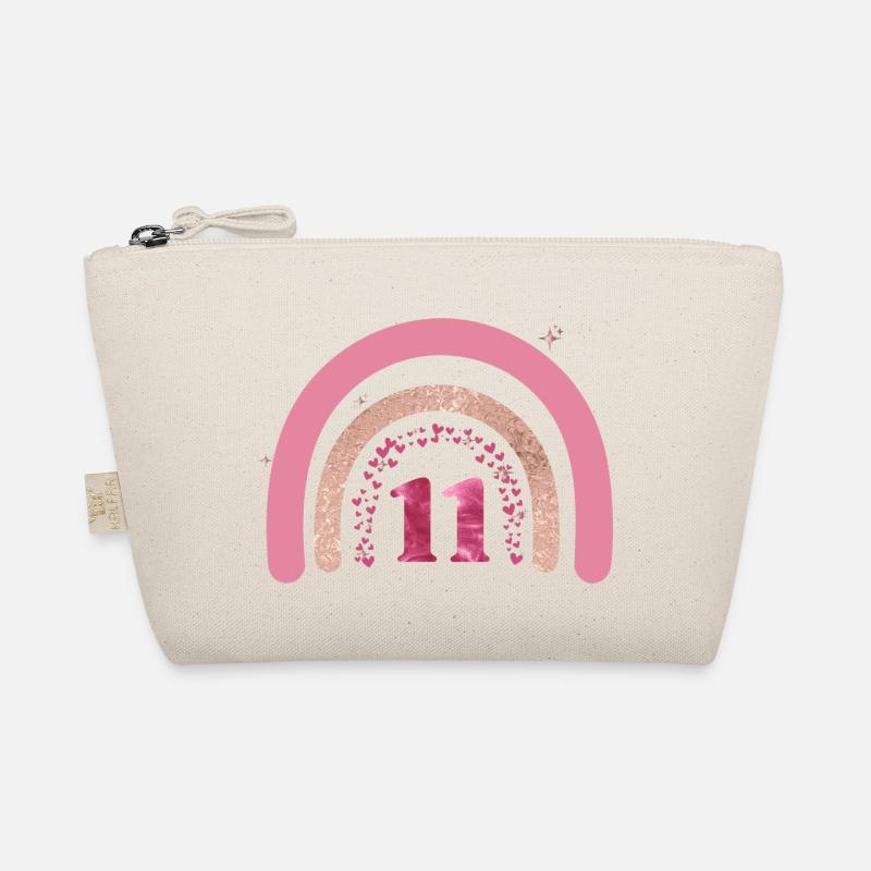 11. Geburtstag Regenbogen Rose Bio-Täschchen