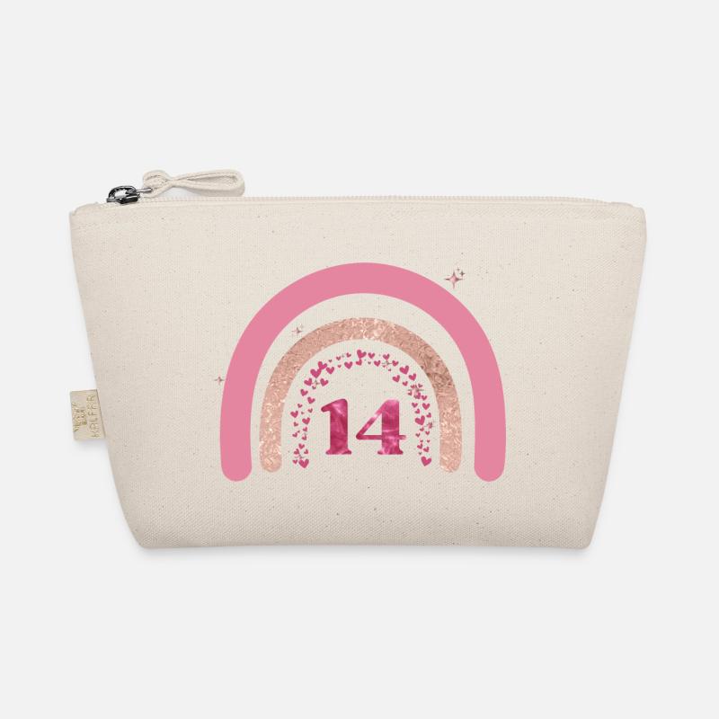 14th Anniversary Rainbow Rose Organic Pouch
