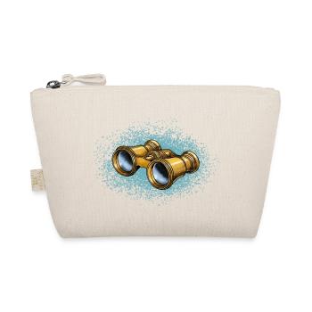 The antique gold binoculars in retro design. - Organic Pouch - nature - Front