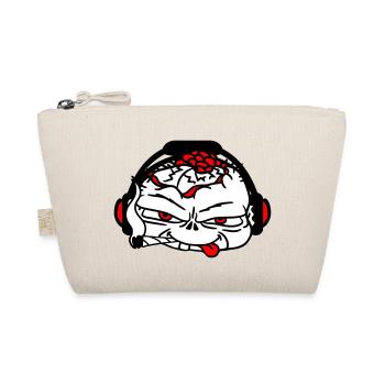 Cool DJ Zombie Undead Horror Halloween Party Head - Organic Pouch - nature - Front