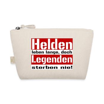 helden leben lange legenden - Bio-Täschchen - Natur - Vorne