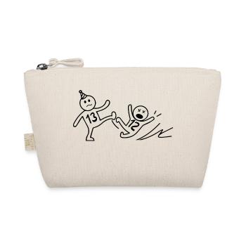 13th anniversary gift Funny 13 Years Old Birthday - Organic Pouch - nature - Front