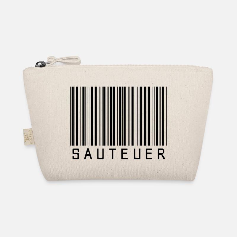 Strichcode "SAUTEUER" black/schwarz Bio-Täschchen
