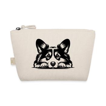 Tête de Corgi Gallois avec Pattes - Trousse biologique - nature - Devant
