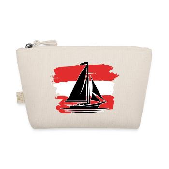 Austria Flag Sailboat - Organic Pouch - nature - Front