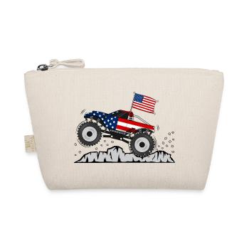 Monstertruck USA Flagge - Bio-Täschchen - Natur - Vorne