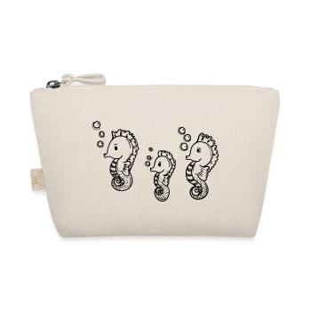Three Little Seahorses - Organic Pouch - nature - Front