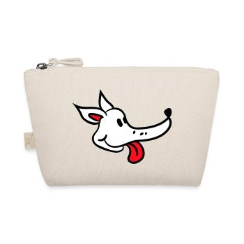 Visage de chien Drôle Mignon Langue Sortant Tête - Trousse biologique - nature - Devant