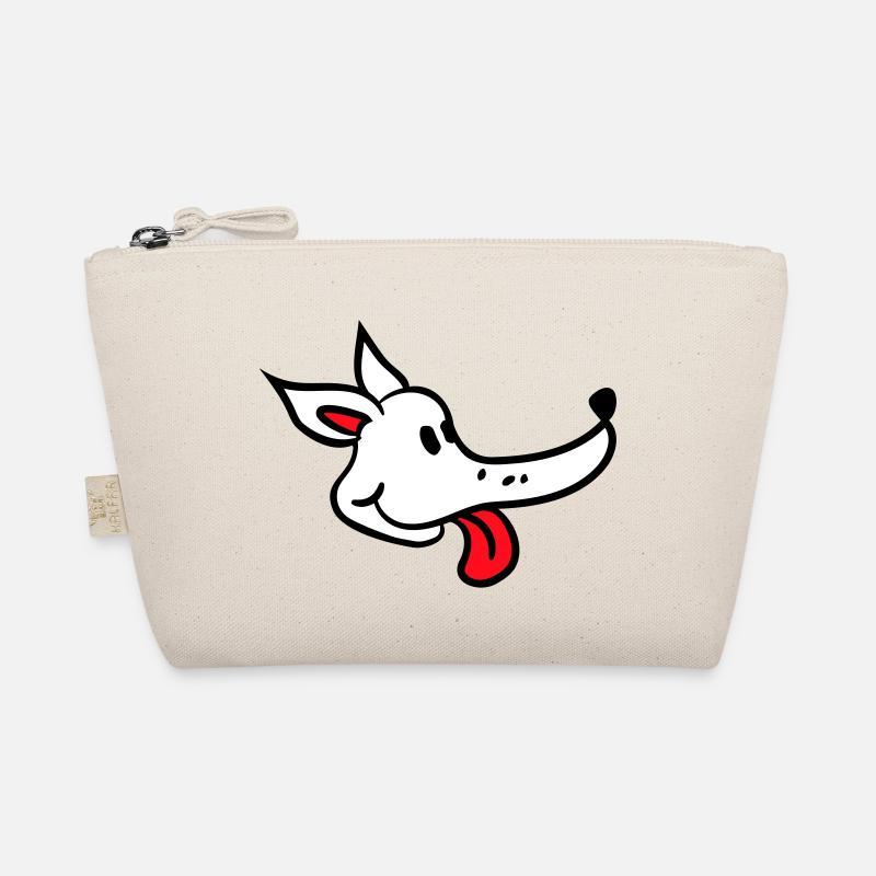 Visage de chien Drôle Mignon Langue Sortant Tête Trousse biologique