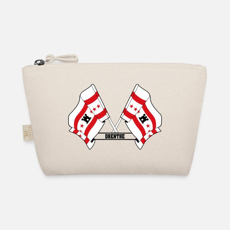 Deux drapeaux texte DRENTHE Trousse biologique