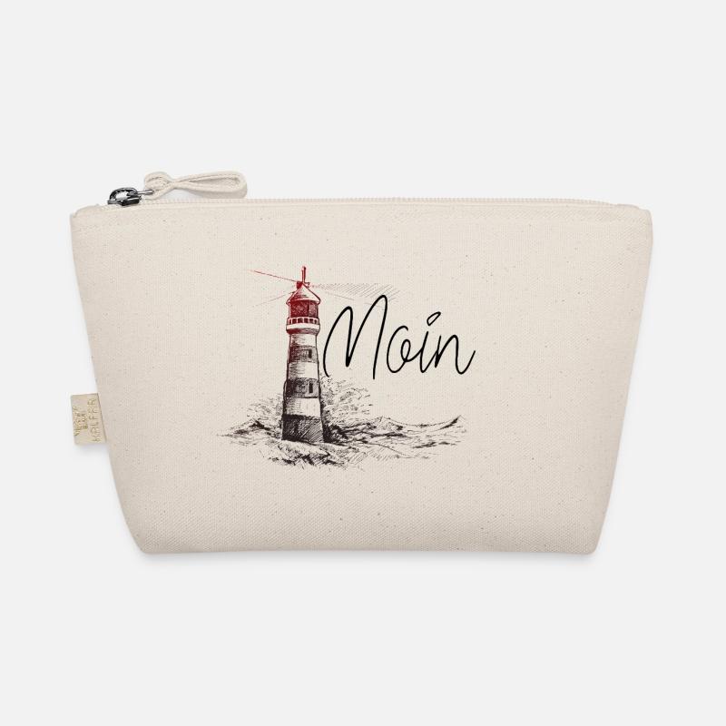 Moin Leuchtturm Nordsee Hamburg Küste Plattdeutsch - Bio-Täschchen - Natur