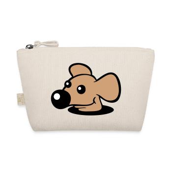 Mouse Big Nose Bottom Hole Mouse Hole Peeps Cute - Organic Pouch - nature - Front