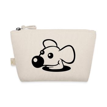 Mouse Big Nose Bottom Hole Mouse Hole Peeps Cute - Organic Pouch - nature - Front