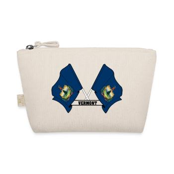 Two flags text VERMONT - Organic Pouch - nature - Front