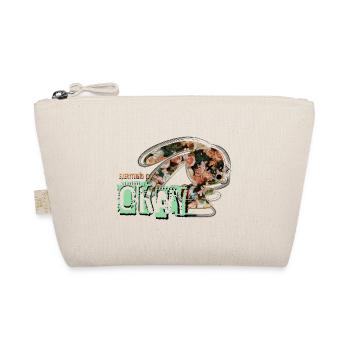 Everything is okay – cute flower bunny - Organic Pouch - nature - Front