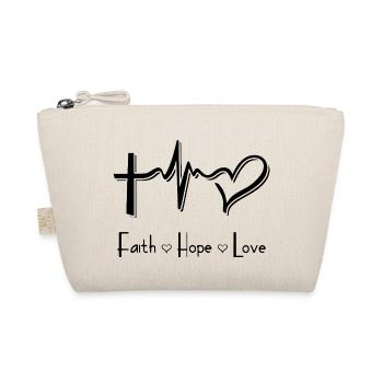 Glaube Liebe Hoffnung - Bio-Täschchen - Natur - Vorne