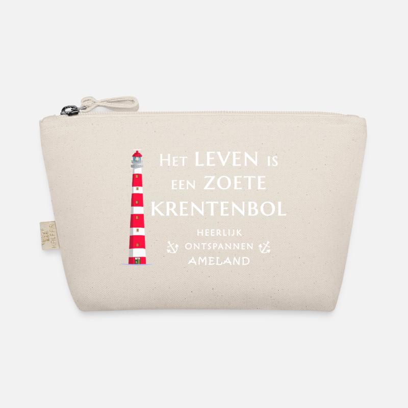 Ameland, Netherlands Lighthouse Hand Drawing Organic Pouch
