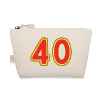40. 40 YEARS. 40th ANNIVERSARY. 40 YEARS ANNIVERSARY. - Organic Pouch - nature - Front