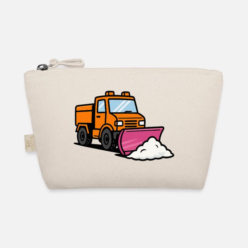 Funny snow plow with snow shovel Organic Pouch