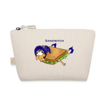 Funny Sandwich Girl Cartoon Design - Organic Pouch - nature - Front