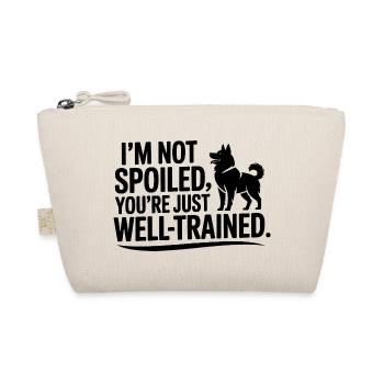 Spoiled Husky Funny Dog Quote  - Organic Pouch - nature - Front
