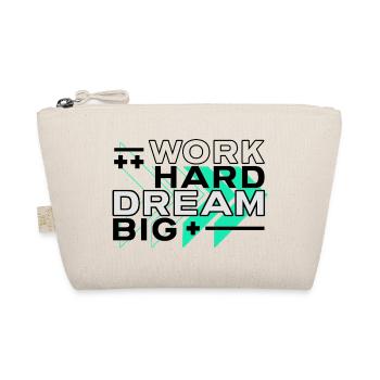 Motivierendes Zitat Hustling Work Hard Dream Big - Bio-Täschchen - Natur - Vorne