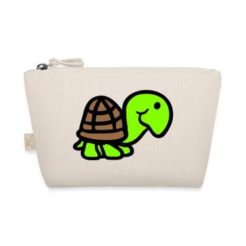 turtle cute smiling happy funny - Organic Pouch - nature - Front