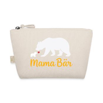 Future Mom MAMA BEAR Retro Funny - Organic Pouch - nature - Front