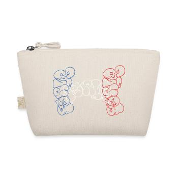 Creative Paris Souvenir in France Colors - Organic Pouch - nature - Front