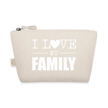 J’aime mon cœur de famille Typo Design - Trousse biologique - nature - Devant