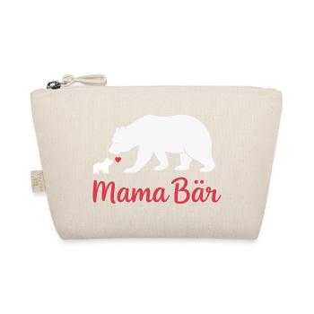 Future Mom MAMA BEAR Retro Funny - Organic Pouch - nature - Front