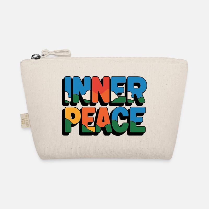 Inner Peace Regenbogen-Buchstaben Bio-Täschchen