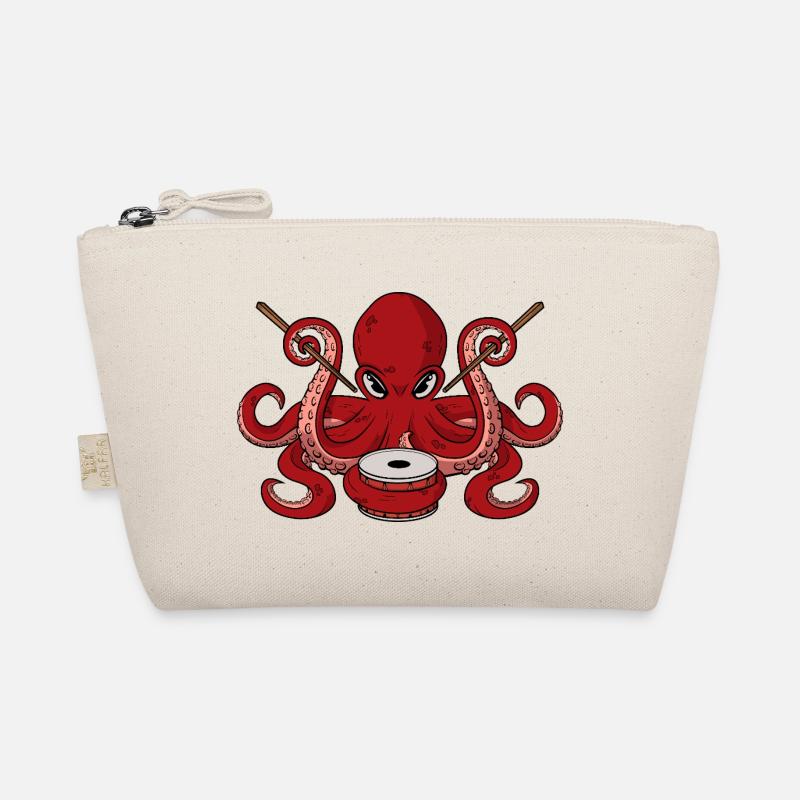 Funny Octopus Drummer Cool Percussion Musician Dad Organic Pouch