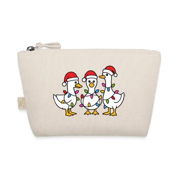 Trois canards festifs en chapeau de Père Noël - Trousse biologique - nature - Devant