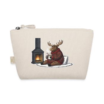 Kamin wärme Rentier Ugly Christmas - Bio-Täschchen - Natur - Vorne