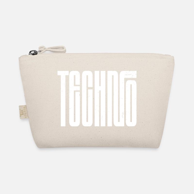 Techno Bold Retro Typography Organic Pouch